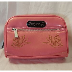 Sourpuss sparrow motif makeup bag NWOT